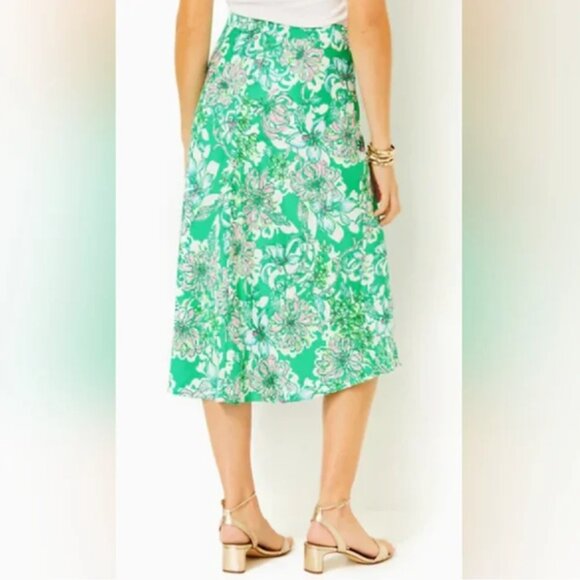 Lilly Pulitzer Rennox Midi Green Skirt size 6 - Picture 3 of 6